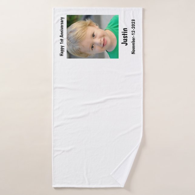 Personalised Towel: Create Your Own Photo and Text Bath Towel (Bath Towel)