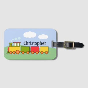 Personalised Toy Train Luggage Tag