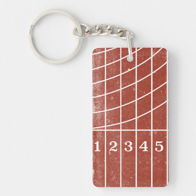 Personalised Track and Field Keychain (Front)