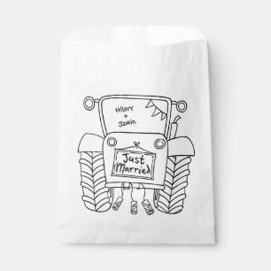 Personalised Tractor Country Wedding Favour Bag