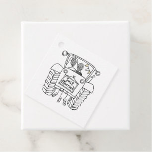 Personalised Tractor Country Wedding Favour Tag