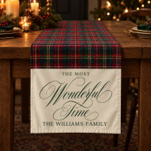 Personalised Traditional Christmas Tartan Plaid 