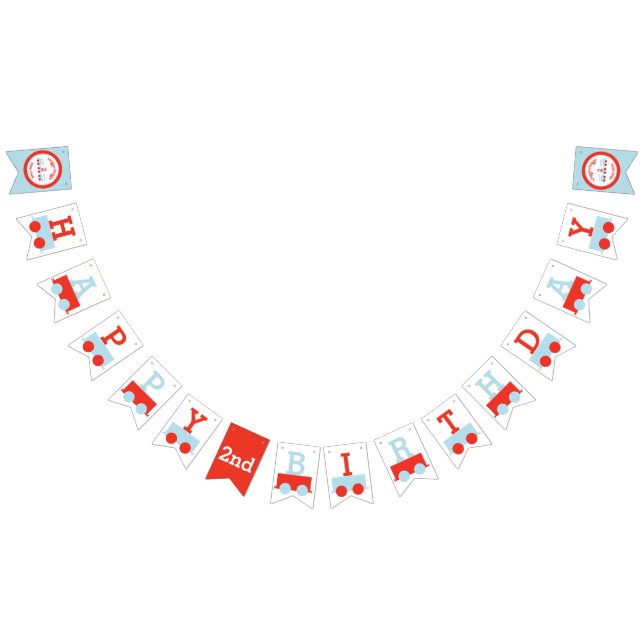 Personalised Train Birthday Banner (All)