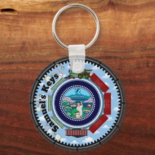 Personalised Train Conductor Key Ring