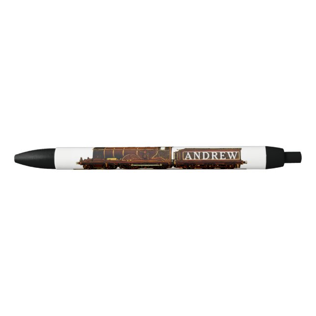 Personalised Train Locomotive Black Ink Pen (Front)