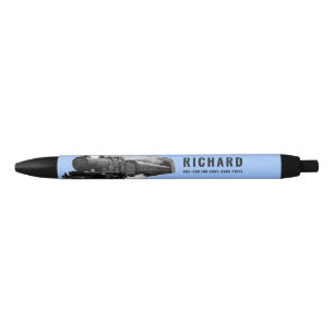 Personalised Train Locomotive Black Ink Pen