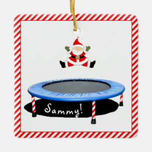 Personalised Trampoline Gymnast  Ceramic Ornament