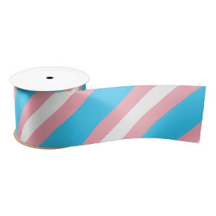 Personalised Transgender Flag Satin Ribbon