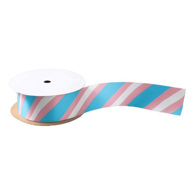 Personalised Transgender Flag Satin Ribbon (Spool)
