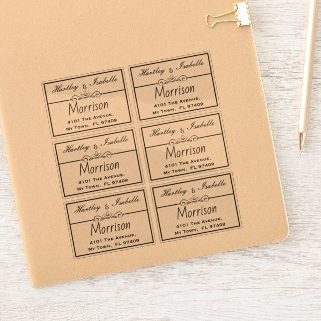 Personalised Transparent Clear Address Labels (Notebook)