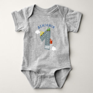 Personalised Transportation 1st Birthday Baby Body Bodysuit