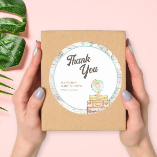 Personalised Travel Baby Shower Favour Sticker