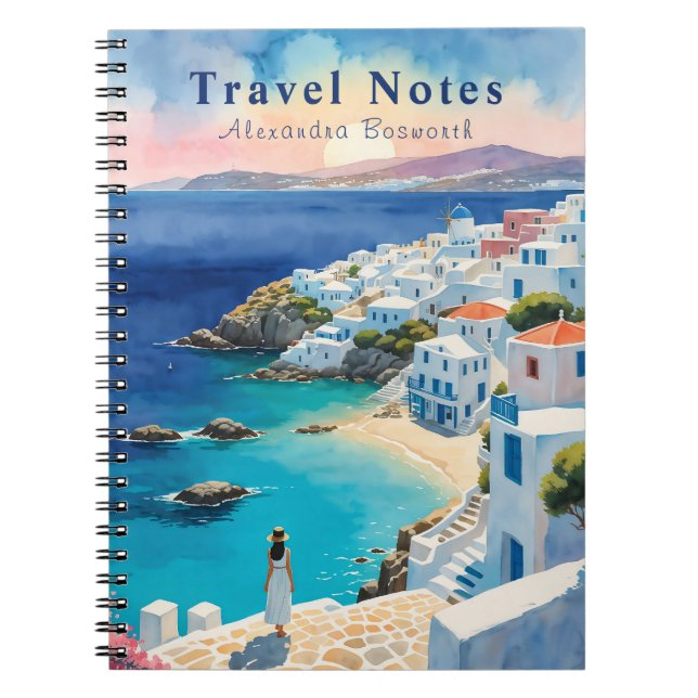 Personalised Travel Greece Notebook - (Front)