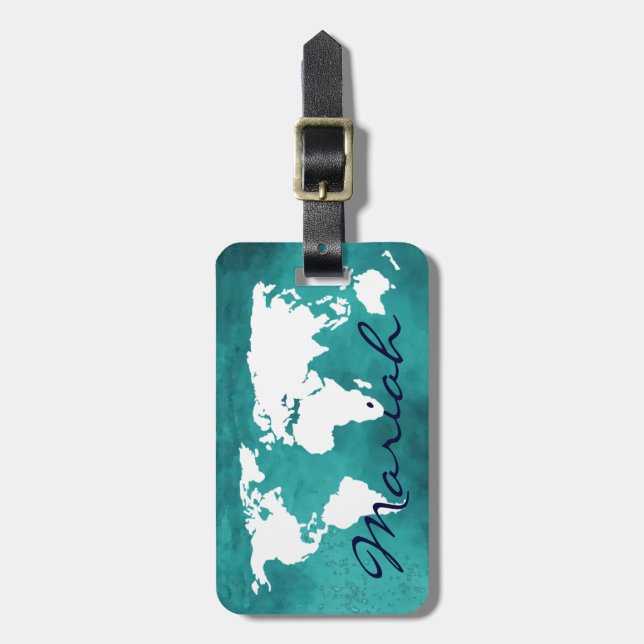 personalised travel luggage tag (Front Vertical)