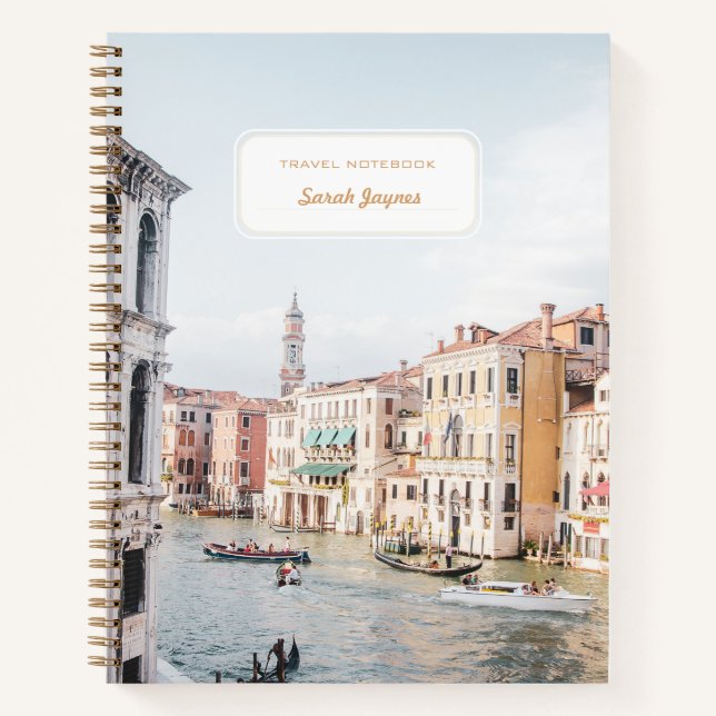 Personalised Travel Notebook Italy Custom Photo (Front)