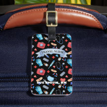 Personalised Travel Nurse Gift Work  Luggage Tag