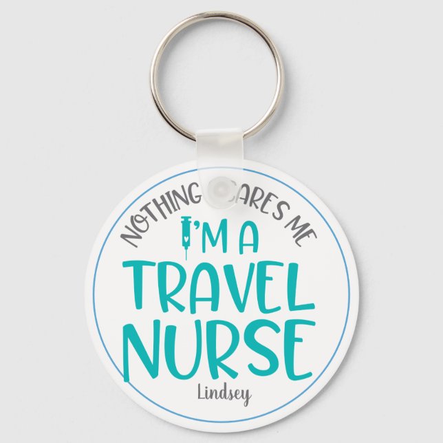 Personalised Travel Nurse Keychain (Front)