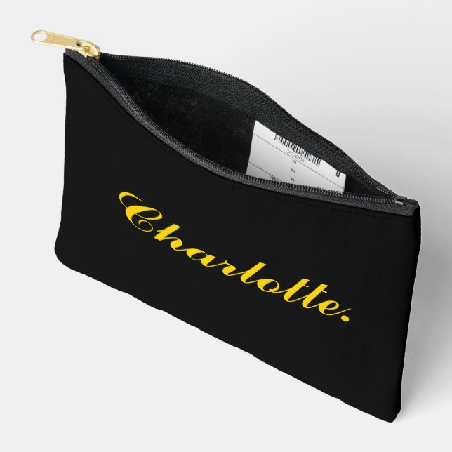 Personalised Travel Pouch with Custom Name Design (Open)