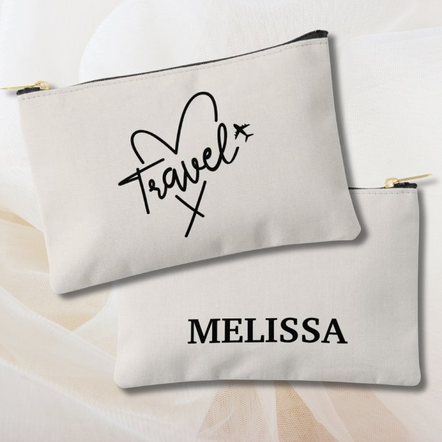 Personalised Traveller Pouch Travel Makeup Bag (Personalized Traveler Pouch Travel Makeup Bag
)