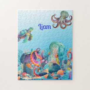 Personalised Treasure under the sea Jigsaw Puzzle
