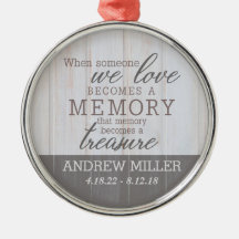 Personalised Treasured Memory Round Ornament