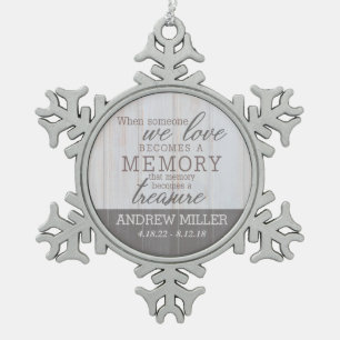 Personalised Treasured Memory Snowflake Ornament