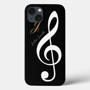 personalised treble gclef music iPhone 13 case