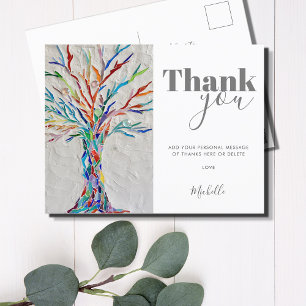 Personalised Tree of Life Thank You Postcard
