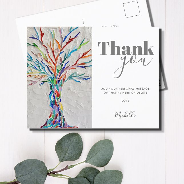 Personalised Tree of Life Thank You Postcard (Creator Uploaded)