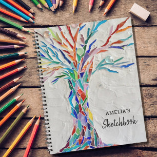 Personalised Tree Sketchbook Notebook