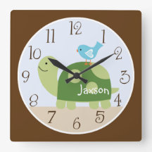 Personalised "Tree Tops Turtle/Forest" Clock