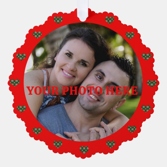 Personalised Tree Trim / Card Photo Ornament (Front)