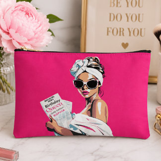 Personalised Trendy Birthday Queen Accessory Pouch