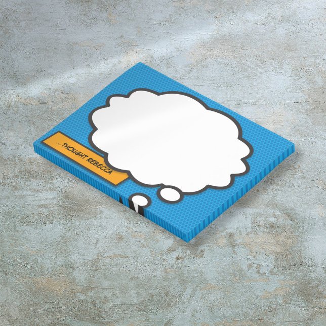Personalised Trendy Comic Book Think Bubble Post-it Notes (Personalized Trendy Comic Book Think Bubble Post-it Notes)