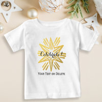 Personalised Trendy Gold Foil Star Festive Holiday