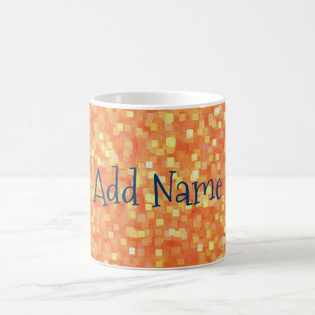 Personalised Trendy Modern Unique Abstract Pattern Coffee Mug (Center)