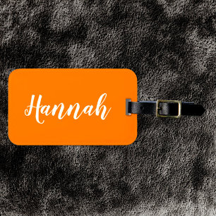 Personalised Trendy Script Custom Name Cool Fun Luggage Tag