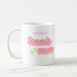 Personalised Trendy Tennis Mum Coffee Mug