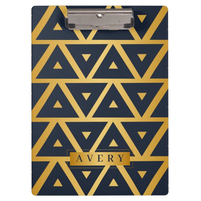 Personalised Triangle Geometric pattern Clipboard (Front)
