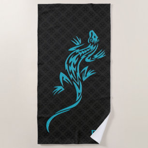 Personalised Tribal  Lizard Beach Towel