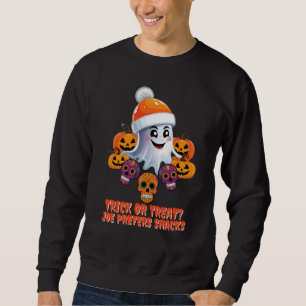 Personalised Trick or Treat Boo Funny Halloween Sweatshirt