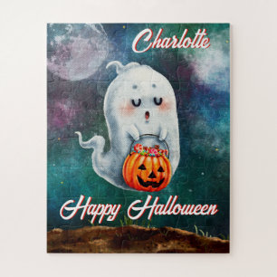 Personalised Trick or Treat Ghost Jigsaw Puzzle