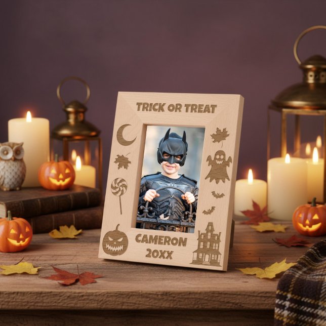 Personalised Trick Or Treat Halloween Etched Frames (Creator Uploaded)