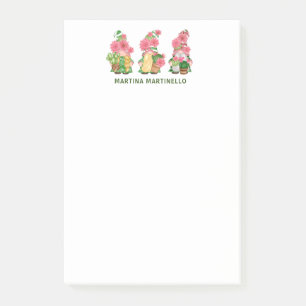 Personalised Trio of Cactus Gnomes Post-it Notes