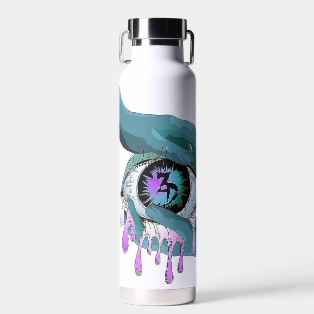 Personalised Trippy Eye Water Bottle (Front)