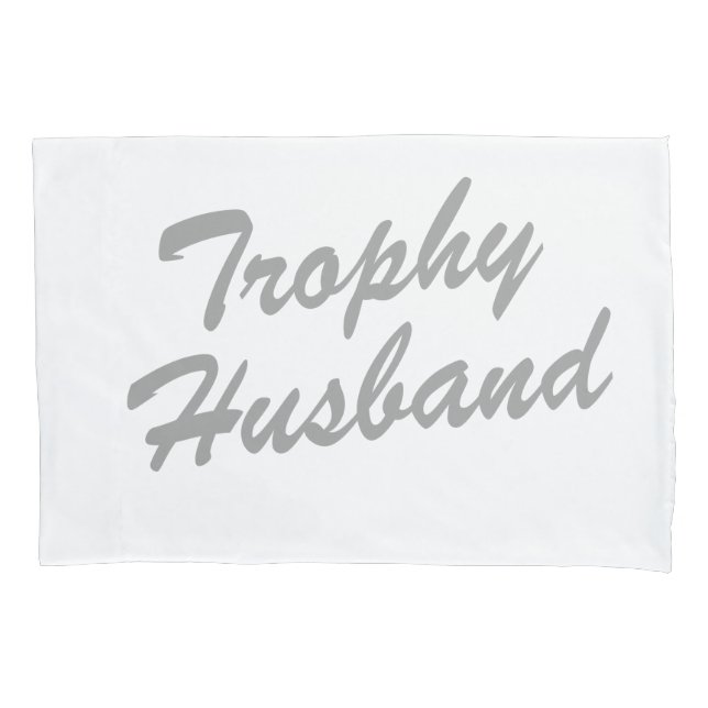 Personalised trophy husband pillowcase for groom (Front)