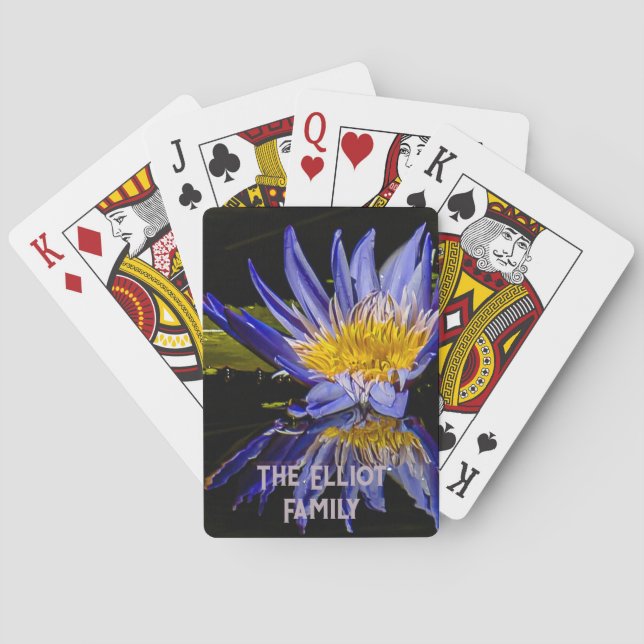 Personalised "Tropic Orchid" Playing Cards (Back)