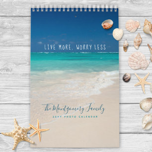 Personalised Tropical Beach 2026 Photo Calendar