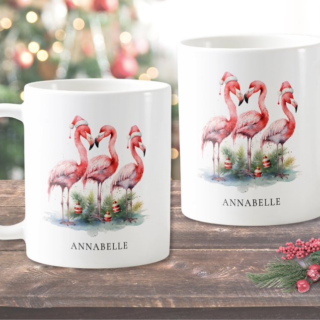 Personalised Tropical Beach Christmas Coffee Mug (Personalized Tropical Beach Christmas Coffee Mug)