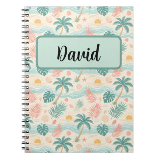 Personalised Tropical Beach Notebook